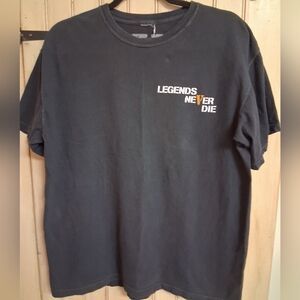 Legends Never Die Black T-Shirt